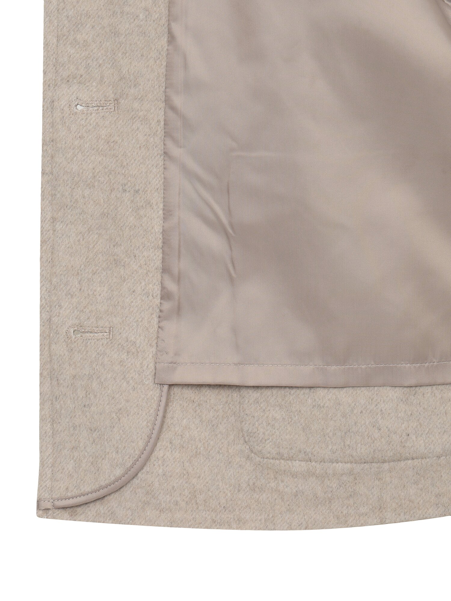 울 블렌드 스탠칼라 포켓 자켓 (LIGHT BEIGE)