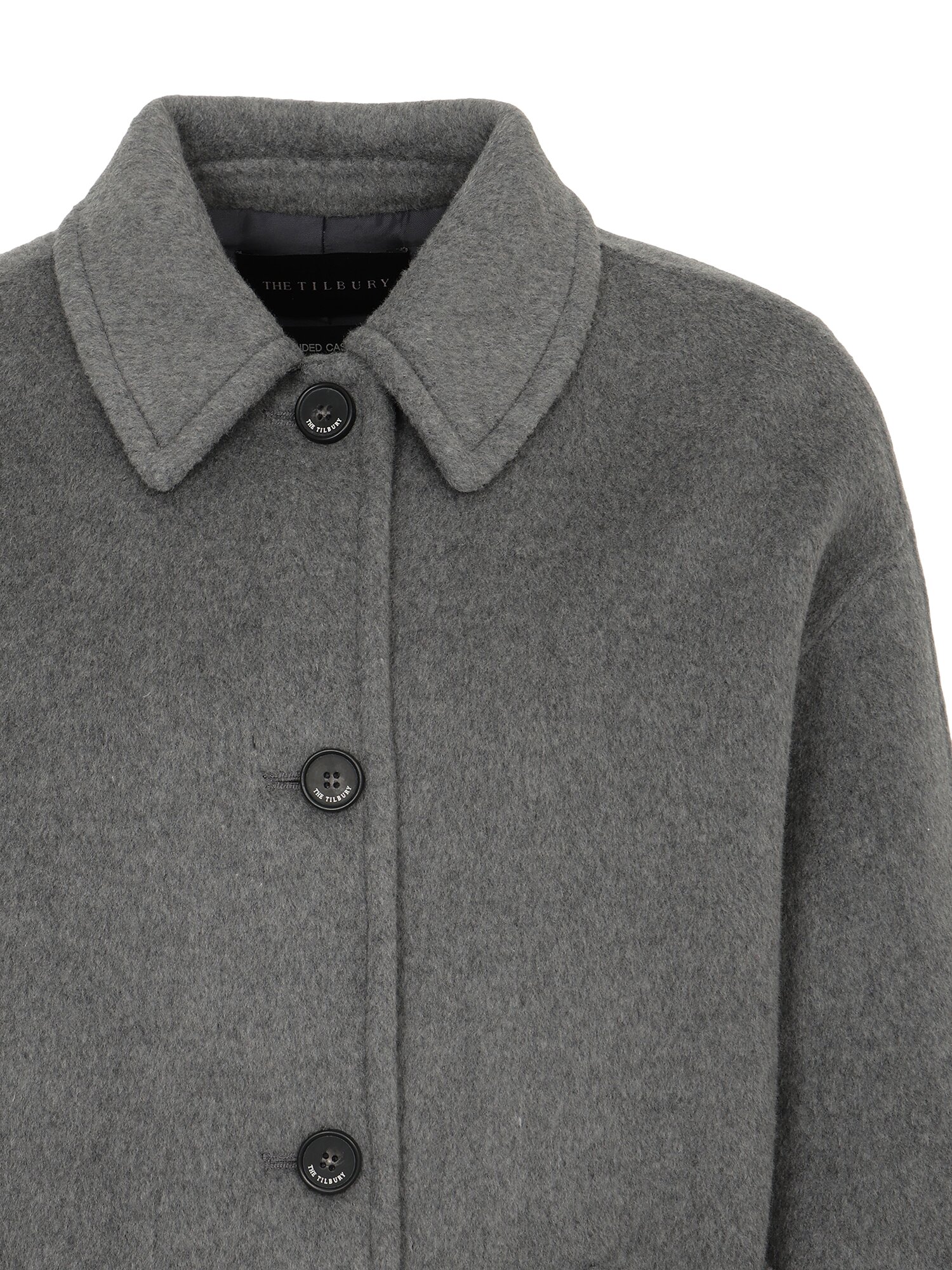 울 블렌드 스탠칼라 포켓 자켓 (GREY)