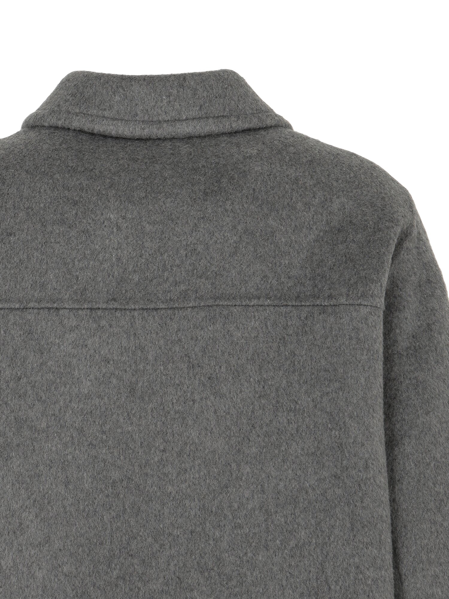 울 블렌드 스탠칼라 포켓 자켓 (GREY)