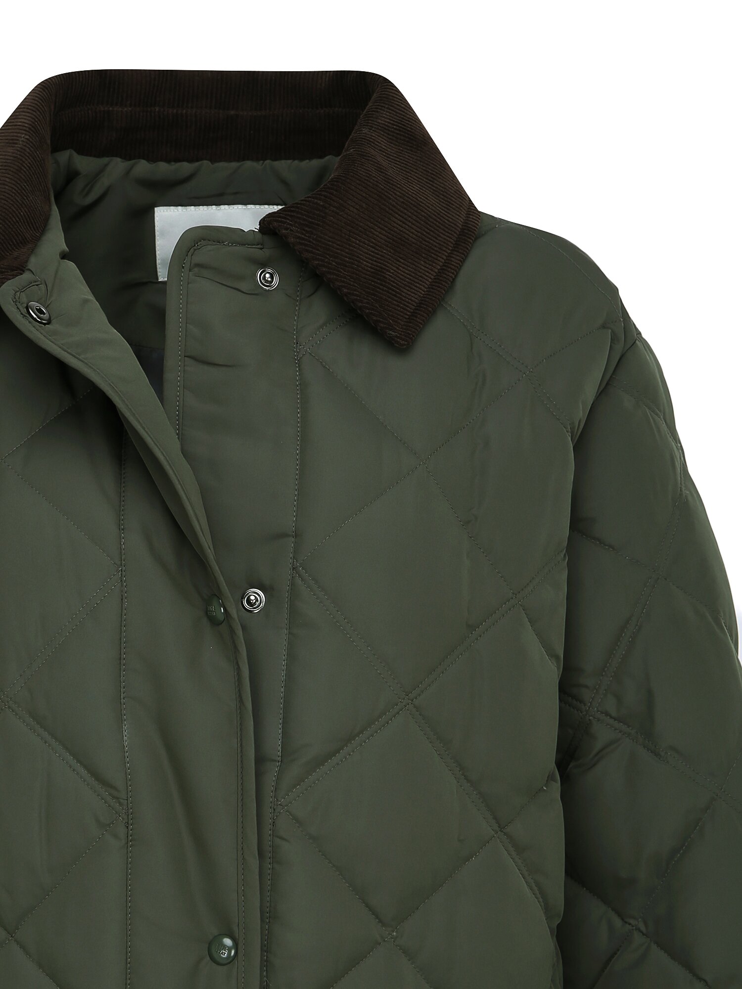 코듀로이 칼라 스트링 덕다운 점퍼 (KHAKI)