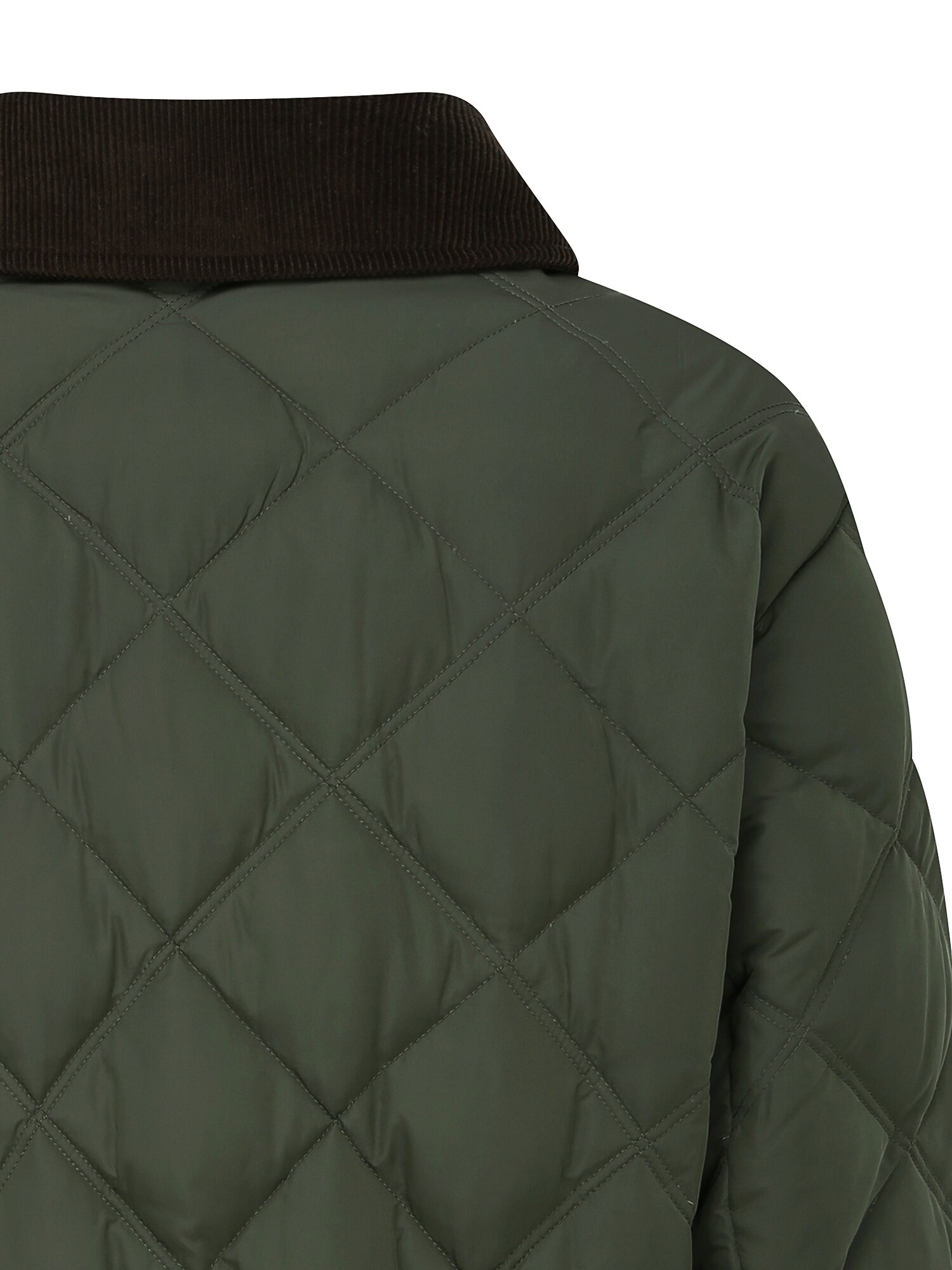 코듀로이 칼라 스트링 덕다운 점퍼 (KHAKI)