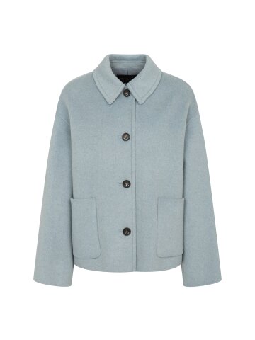 울 블렌드 스탠칼라 포켓 자켓 (MELANGE BLUE)