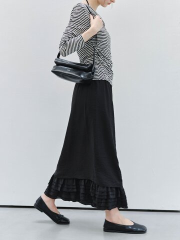 TG_Ruffle hem long skirt