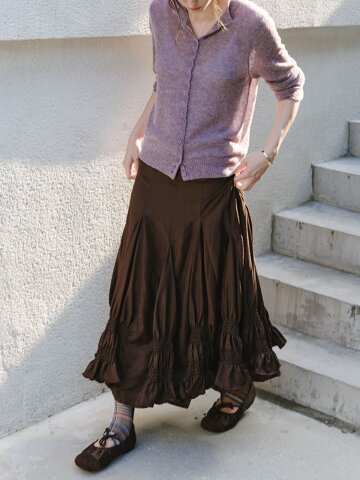 TG_Ruffle hem maxi skirt_2color