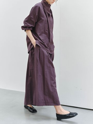 TG_Pleated wide culotte pants_2color