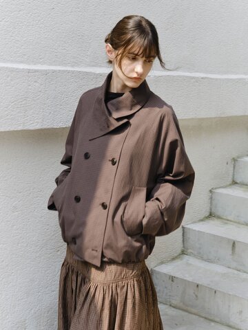 TG_High neck blouson jacket_2color