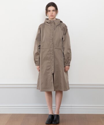 Hooded shirring outer_2color