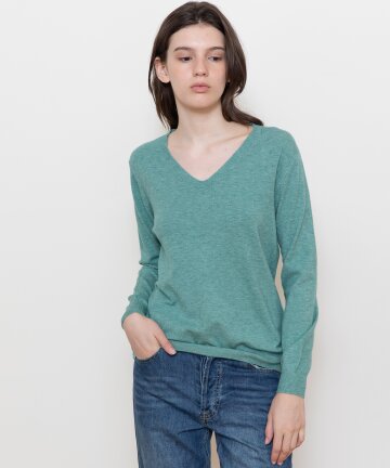 Soft v-neck knitwear_3color