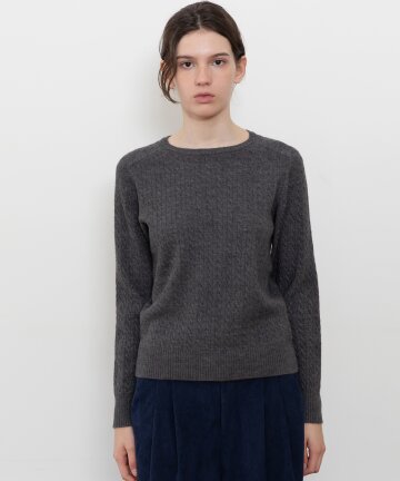 Crop cable knitwear_6color