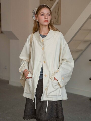 DA_Drop shoulder trench jacket_2color
