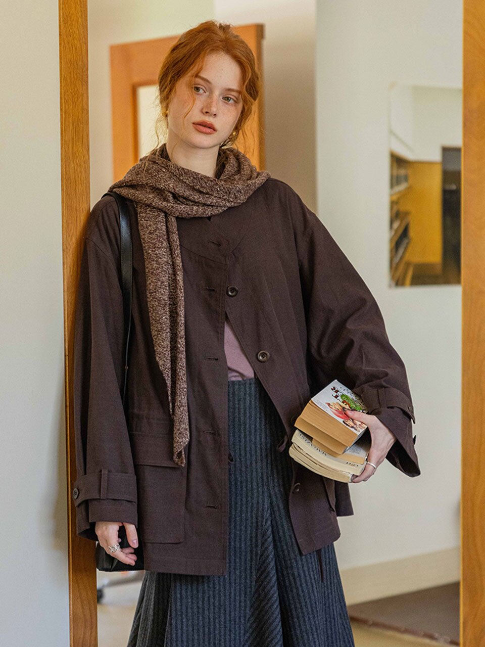 DA_Drop shoulder trench jacket_2color