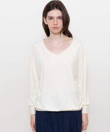 V-neck volume t-shirt_2color
