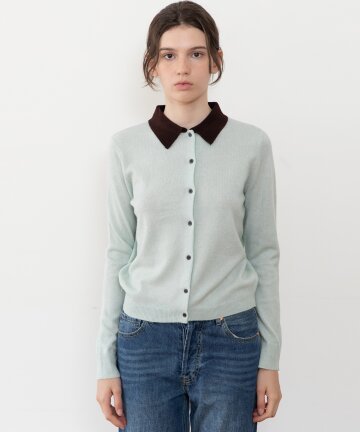 Collar coloring knitwear_2color