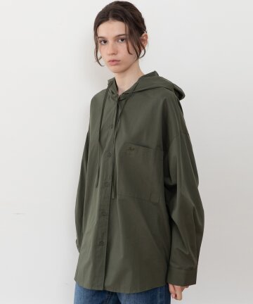 Oversized hooded Shirt_2color