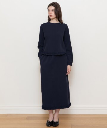 Frill sweat set-up_NAVY