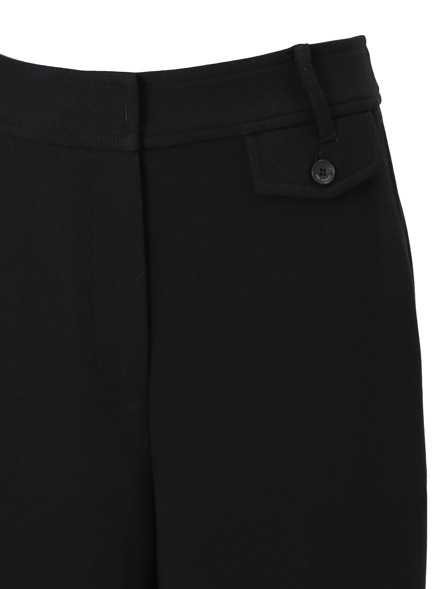 사이드 버튼 레귤러핏 슬랙스 팬츠 (BLACK)