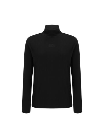 레터링 하이넥 롱슬리브 티셔츠 (BLACK)