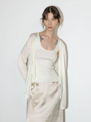 WD_Sheer cardigan tank set