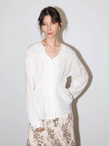 WD_Shirred waist blouse