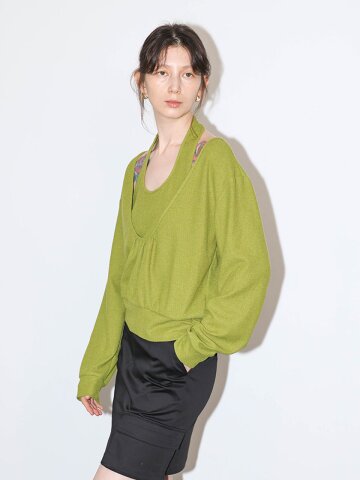 WD_Layered scoop neck knit
