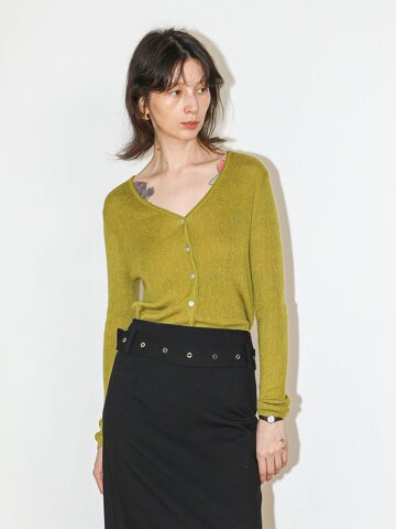 WD_Sheer v-neck cardigan_2color