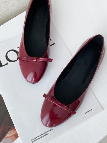 리제트 플랫_burgundy 1cm/2cm ODRD24008