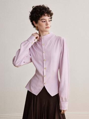 YY_Collar slim fit blouse jacket
