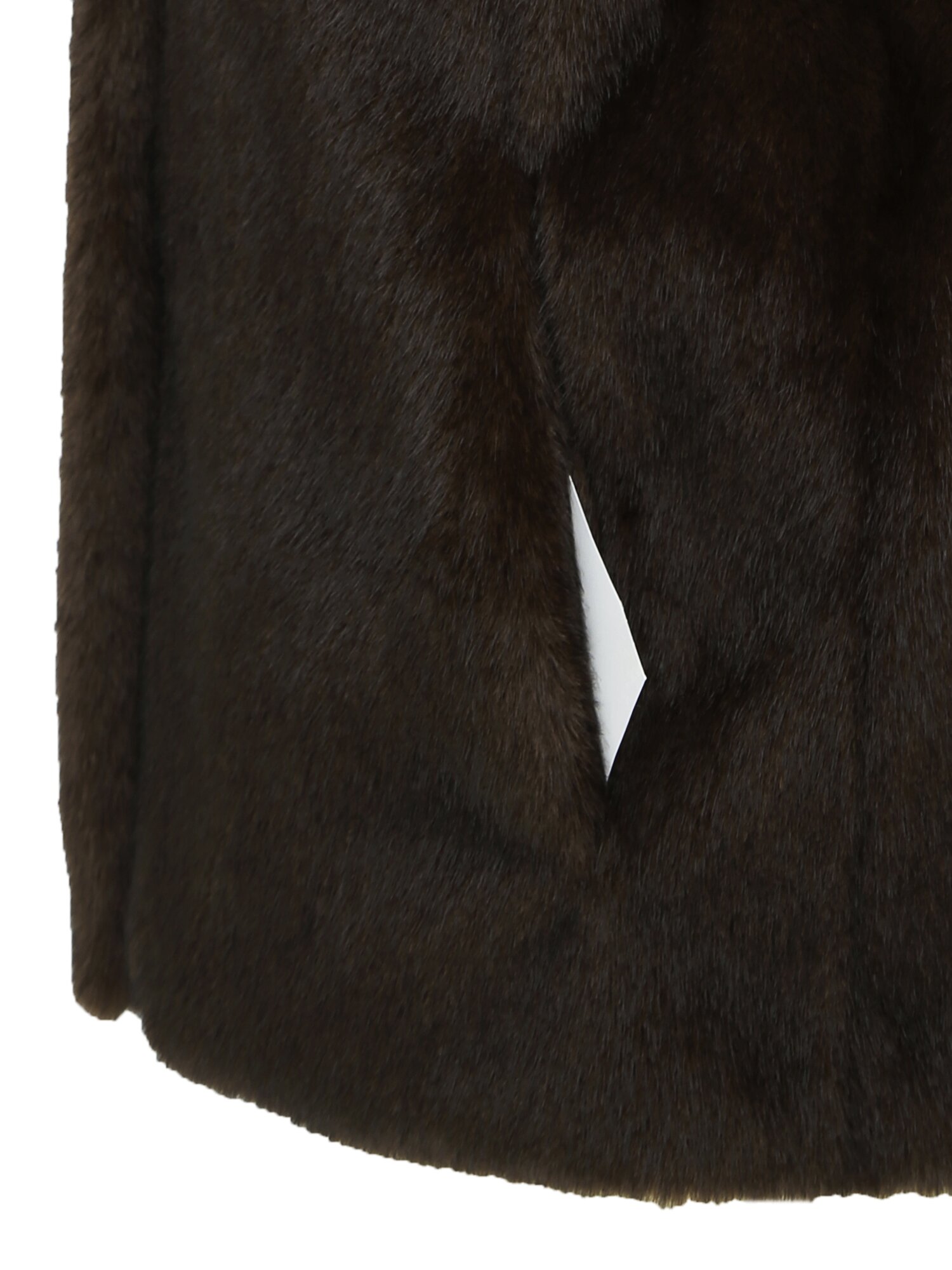 퍼 스트링 후드 크롭 베스트 (DARK BROWN)