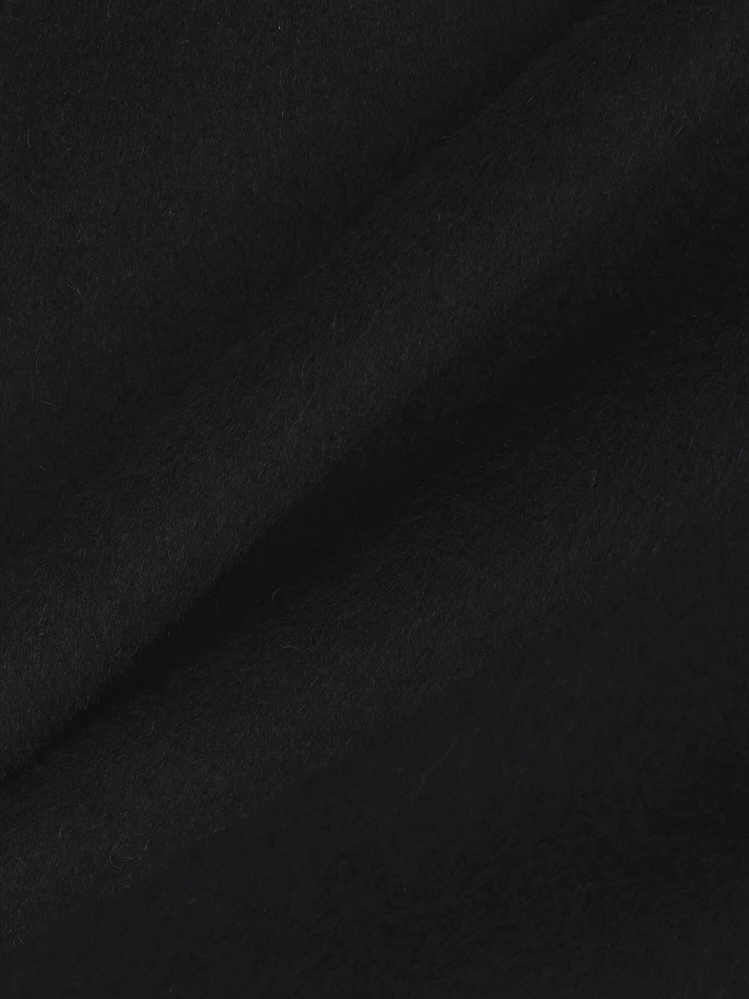 울 블렌드 퍼 칼라 하프 코트 (DARK NAVY)