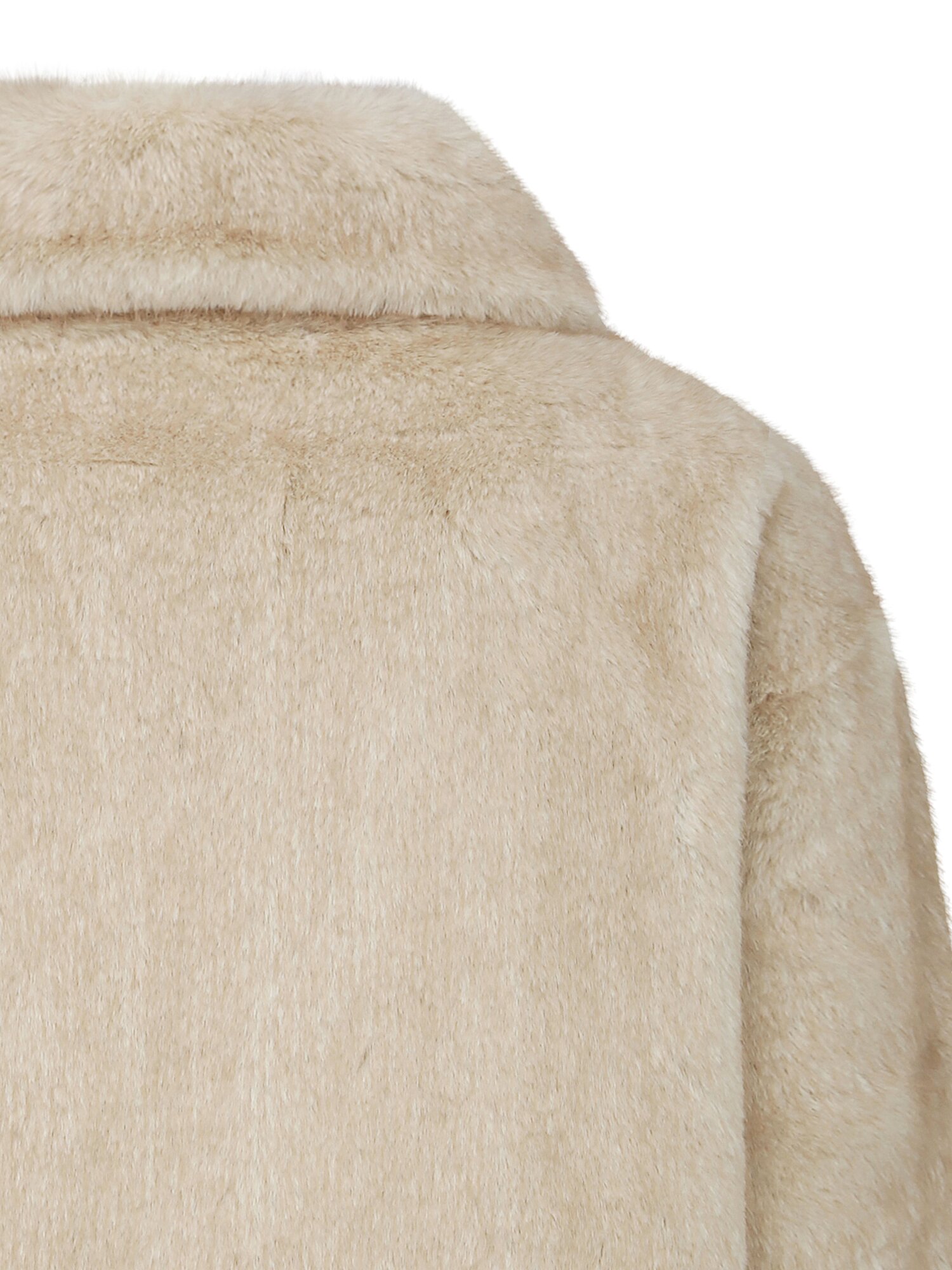 루즈핏 퍼 칼라 하프 재킷 (BEIGE)