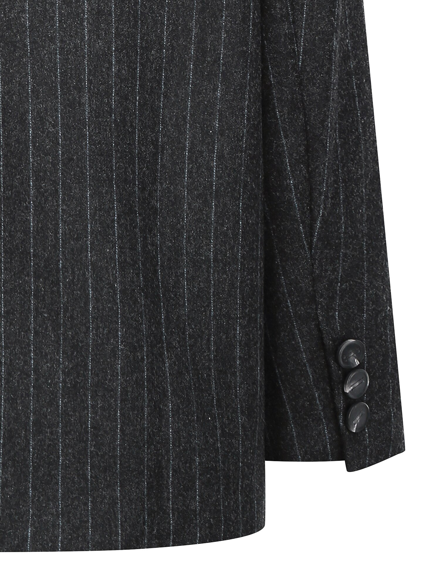 울 테일러드 더블 하프 재킷 (STRIPE GREY)