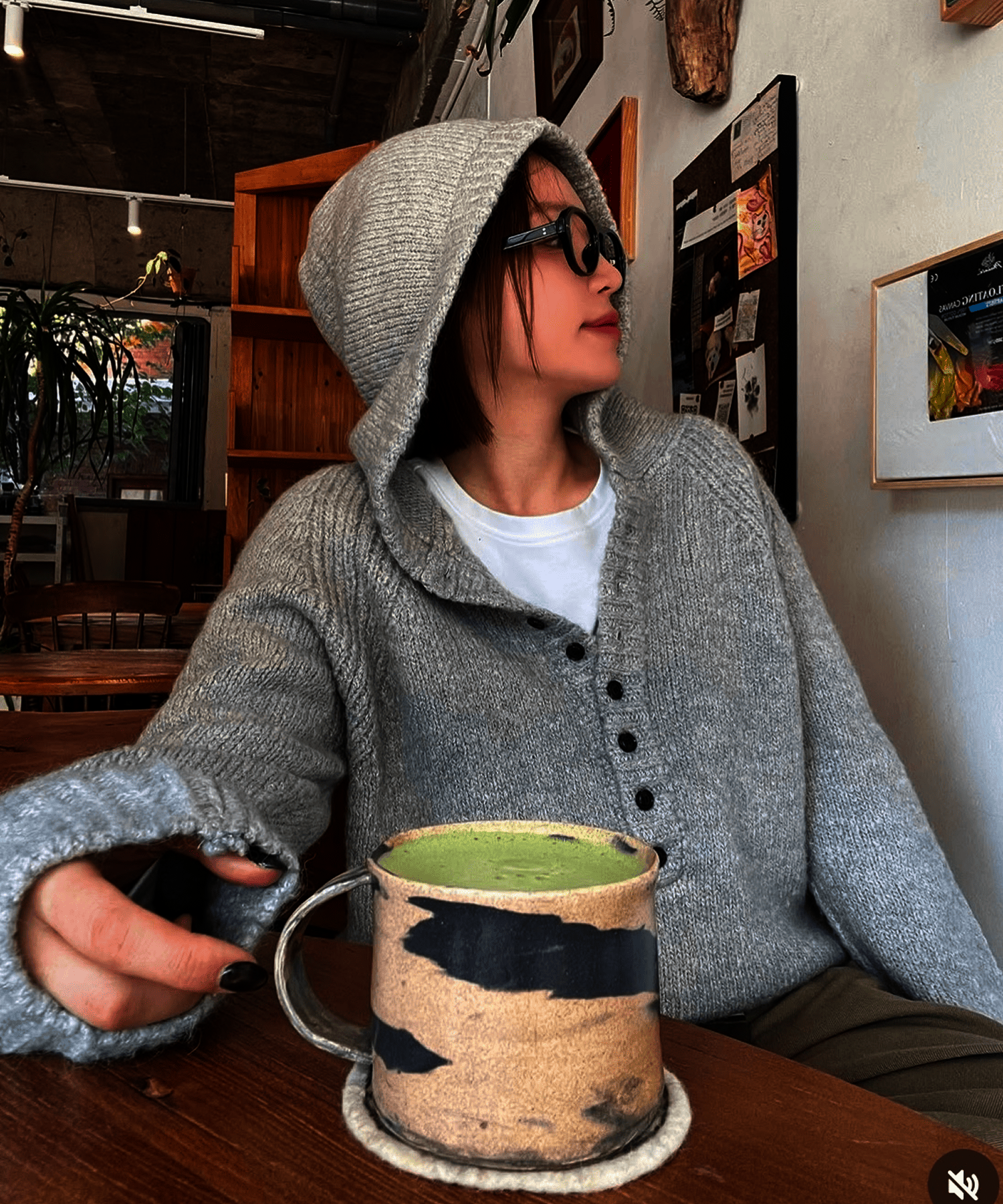 Cloud Alpaca Hoodie Knit Gray