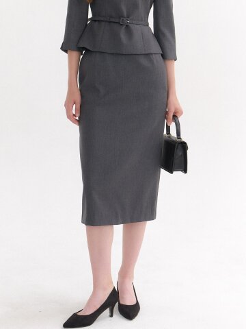 Signature Slim Skirt / Gray(3color)