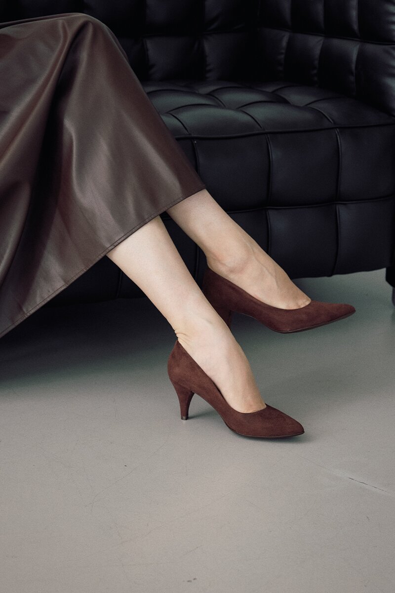 [PICCADILLY] 피카딜리 745076 펌프스_스웨이드브라운(7cm)