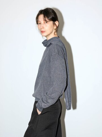 WD_Scarf neck knit top_3color