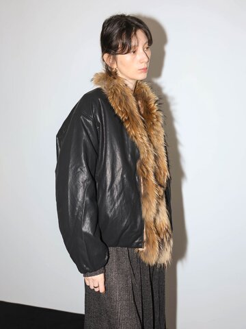 WD_Oversized faux fur trim coat