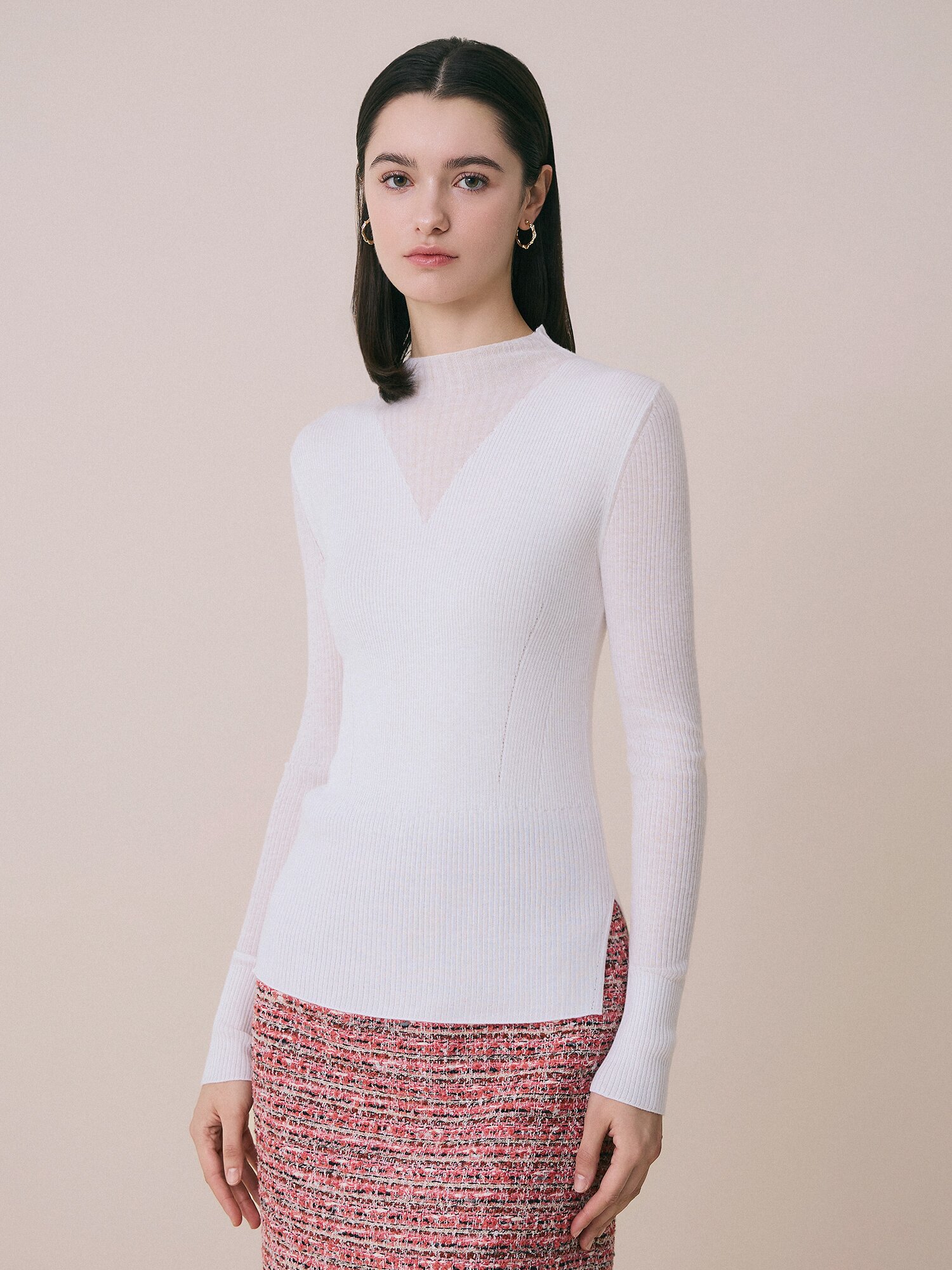 리브 모크넥 풀오버 (IVORY)