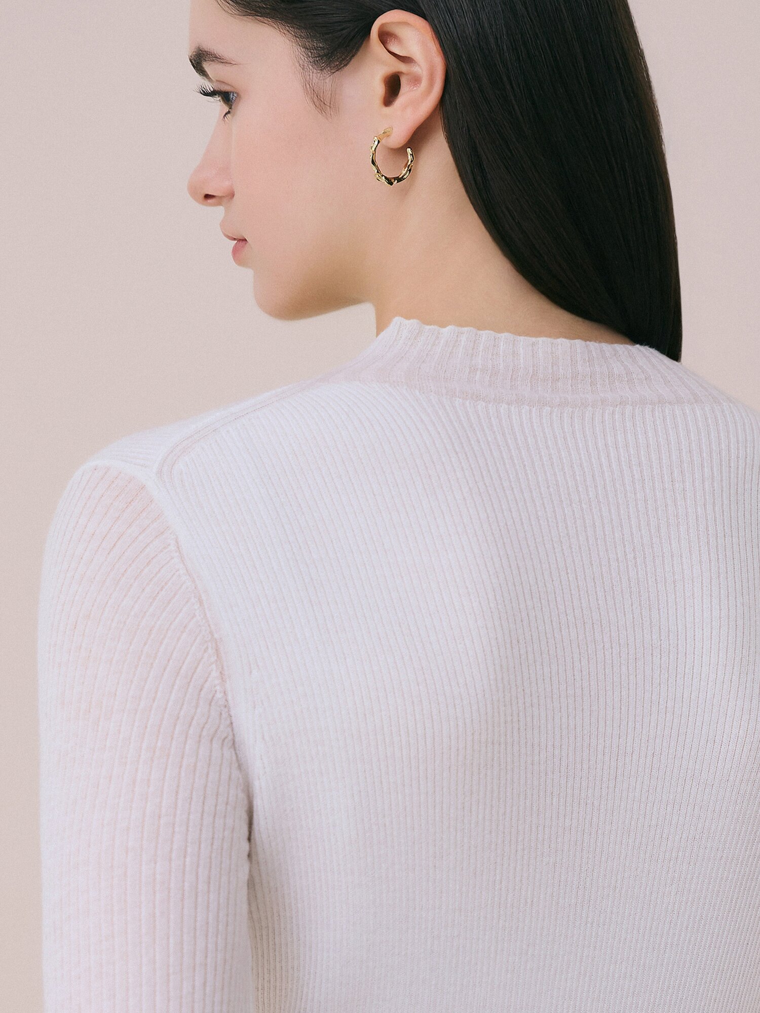 리브 모크넥 풀오버 (IVORY)