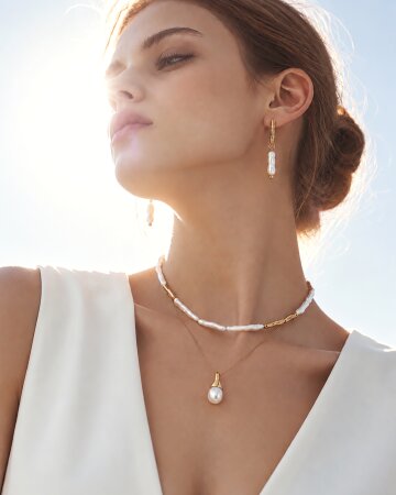 Organic Baroque Link Necklace  오가닉 바로크 링크 네크리스