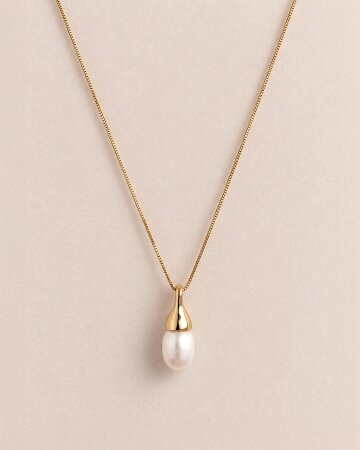 Organic Linear Pearl Necklace 오가닉 리니어 펄 네크리스