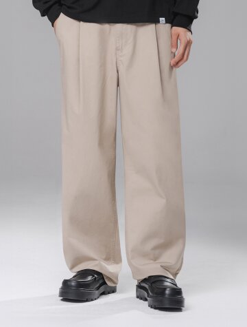 [MEN] 바켄 비조 디테일 데일리 스트레이트 코튼 팬츠 BK7823 (2COLOR)