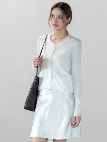 시어 라인 소프트가디건 IVORY