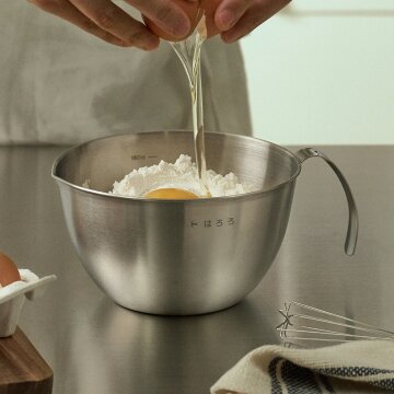 하로로 스텐 304 시코미 핸들 물코 눈금 계량볼 대 1200ml