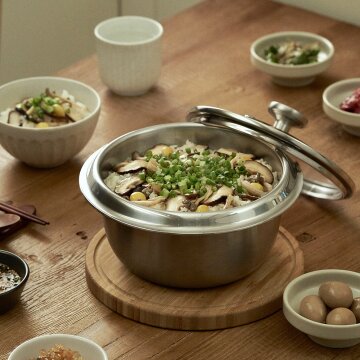 하로로 통3중 스텐 304 인덕션 카마 다용도 가마솥 소 16cm