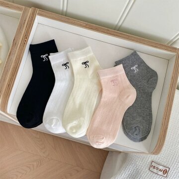 국산 실키 레이스 시스루 단목 양말 5켤레