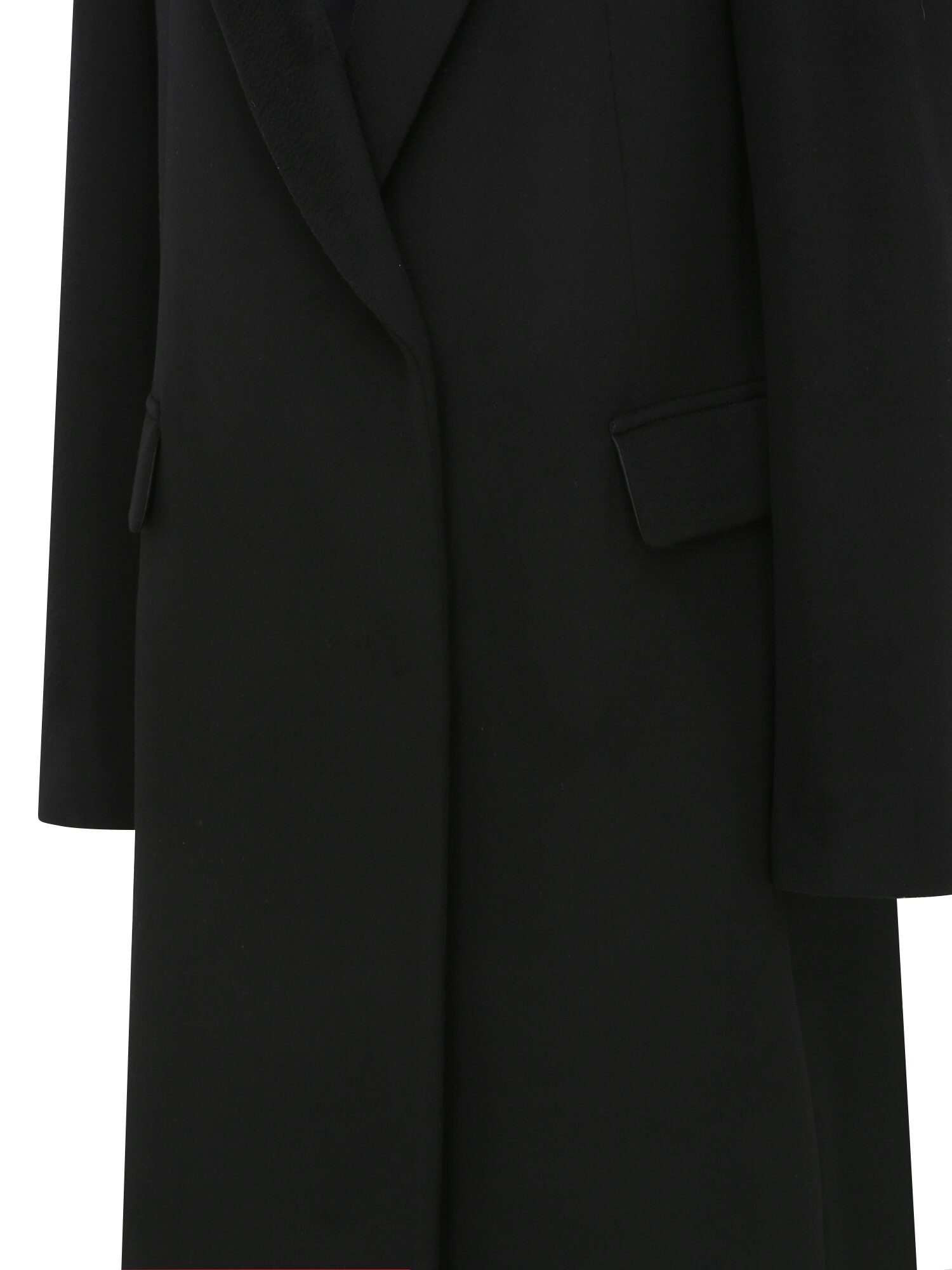 캐시미어 테일러드 히든 롱 코트 (BLACK)