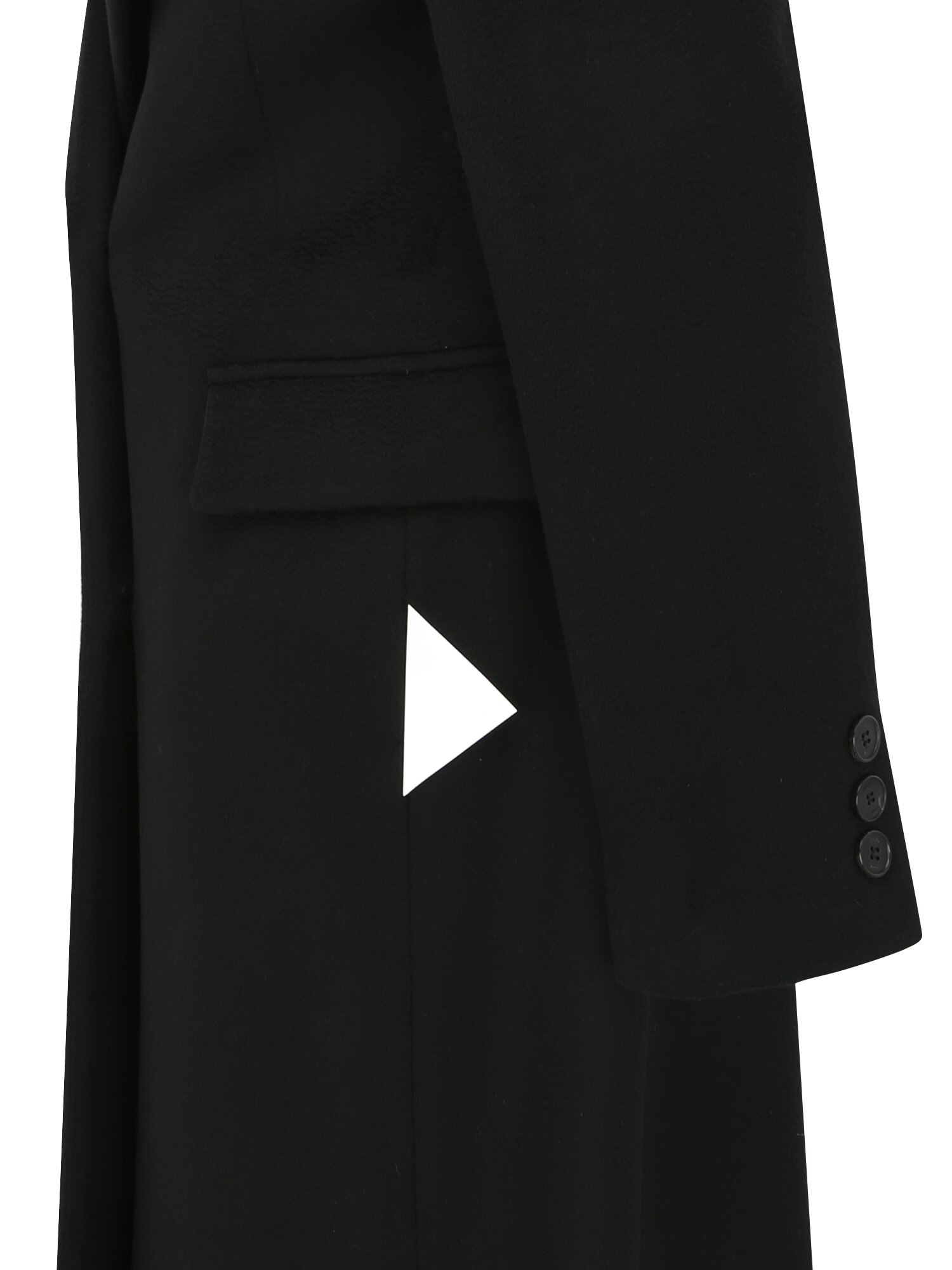 캐시미어 테일러드 히든 롱 코트 (BLACK)