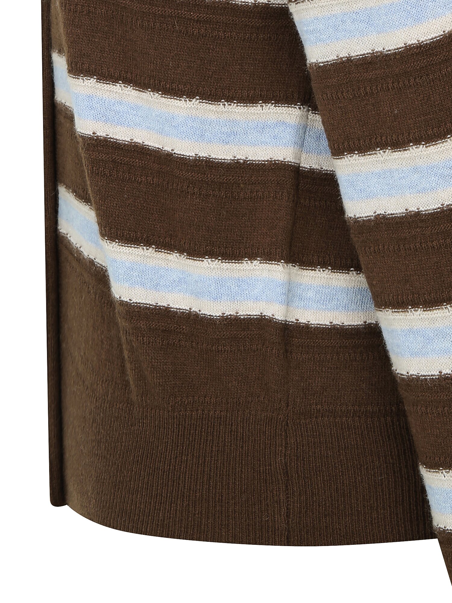 울 스트라이프 라운드넥 가디건 (STRIPE BROWN)
