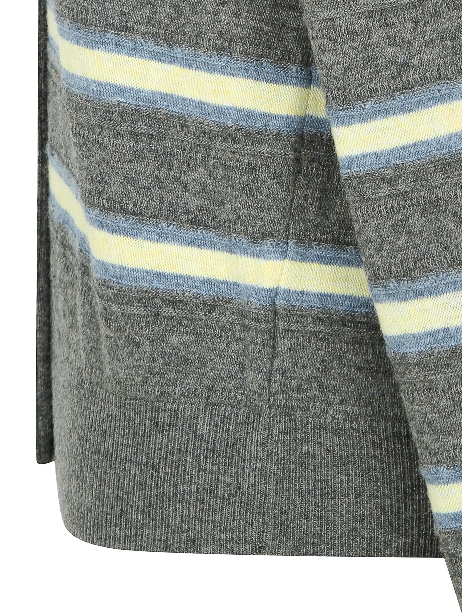 울 스트라이프 라운드넥 가디건 (STRIPE GREY)