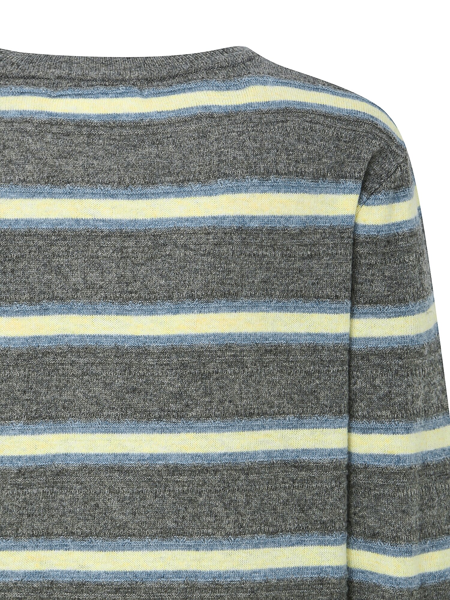 울 스트라이프 라운드넥 가디건 (STRIPE GREY)